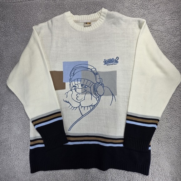 Southpole Other - Vintage Southpole WhiteSweater Mens XL Headphones DJ Hip‎ Hop Streetwear Y2K